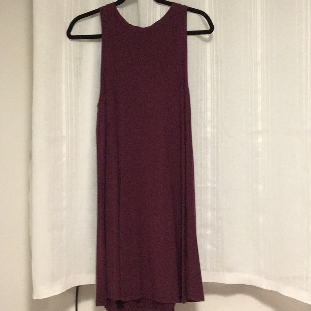 Ava sky dress-eggplant/burgundy color